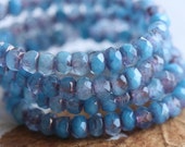 HYDRANGEA 30 Premium Picasso Czech Rondelle Glass Beads 3x5mm (B27-st)