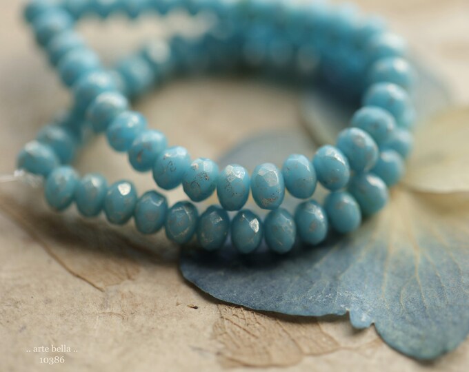 SILVERED SKY BABIES .. New 30 Premium Czech Glass Faceted Rondelle Beads 3x5mm (10386-st)