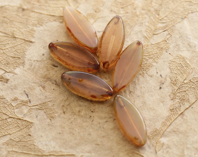 back in stock .. PINK BLUSH PETALS .. 10 Premium Picasso Czech Glass Spindle Beads 17x8mm (47-st) .. jewelry supplies