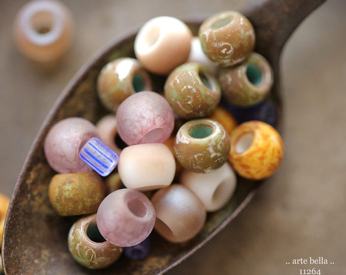 New .. RUSTIC EARTH MIX No. 11264 .. 30 Premium Matte Picasso Czech Glass Seed Bead Mix Size 32/0 (11264-30) .. jewelry supplies