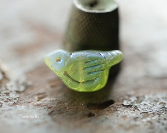MYSTIC HONEY HOOTS .. 4 Premium Picasso Czech Glass Owl MYSTIC HONEY HOOTS .. 4 Premium Picasso Czech Glass Owl