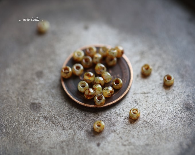 CASHMERE SEEDS .. 500 Premium Picasso Czech Glass Tiny Seed Beads Size 8 (4723-500) .. jewelry supplies