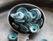 BEAD CAPS No. 58 .. 10 Mykonos Greek Antique Copper Bead Caps 5mm (M58-10) 