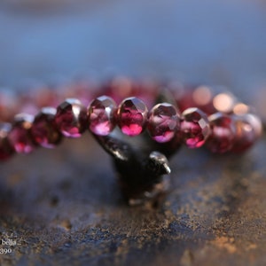 GALETS DE SANGRIA CUIVRÉS .. 25 perles rondelles à facettes en verre tchèque mat de qualité supérieure 5 x 7 mm 10390-st .. fournitures de bijoux image 4