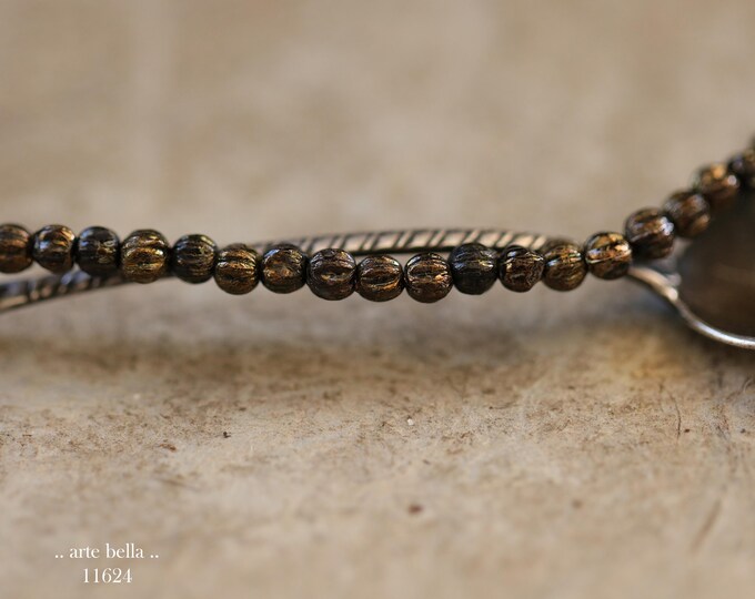 New .. BRONZED BLACK MINI Melons .. 100 Premium Metallic Luster Czech Glass Bead Mix 3mm (11624-st) .. jewelry supplies