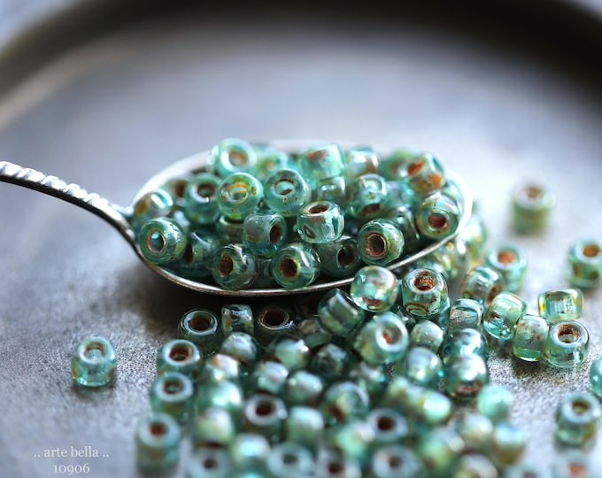 back in stock .. RIVER SEEDS .. 9 Gram Tube Premium Picasso Czech Glass Faceted Seed Beads Size 6/0 (10906-tube) .. jewelry supplies