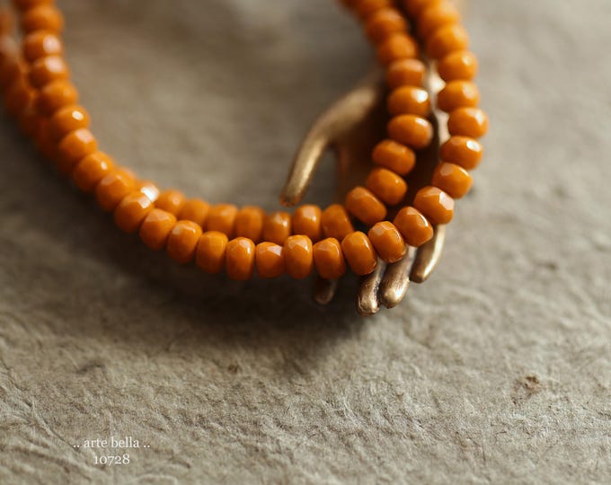 ROASTED SQUASH BITS .. New 50 Premium Czech Glass Gem Cut Micro Faceted Rondelle Beads 3x2mm (10728-st) .. jewelry supplies