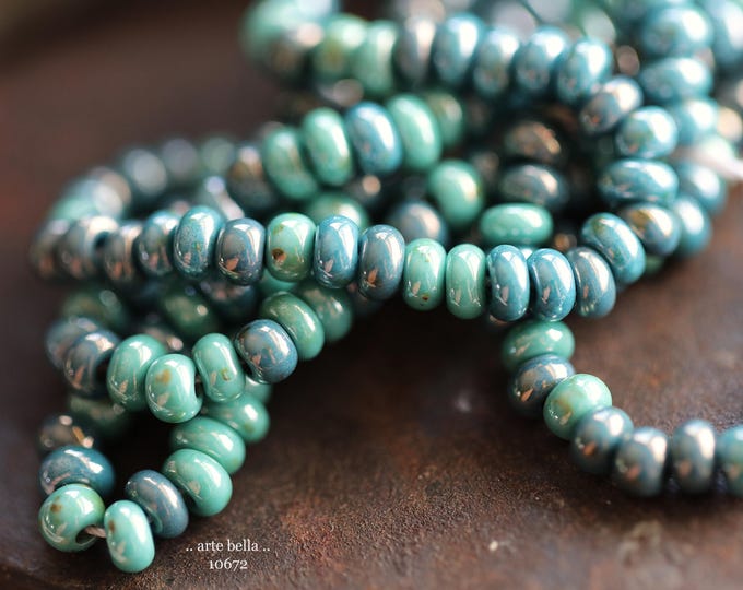 back in stock .. FERN SEED MIX .. 20" Premium Luster Picasso Czech Glass Seed Bead Mix Size 6/0 (10672-st) .. jewelry supplies