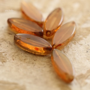premium glass beads .. PINK BLUSH PETALS .. 10 Picasso Czech Glass Spindle Beads 17x8mm (47-st) .. jewelry supplies