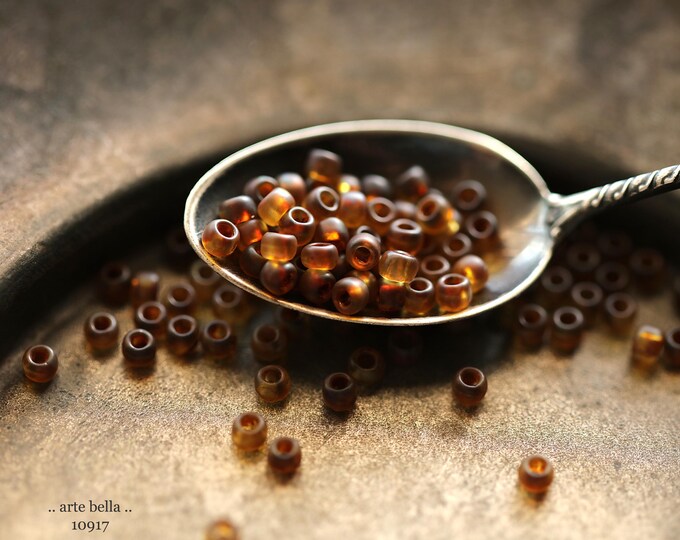 Matte ROOT BEER SEEDS .. New 500 Premium Japanese Toho Picasso Glass Seed Beads Size 8 (10917-500) .. jewelry supplies