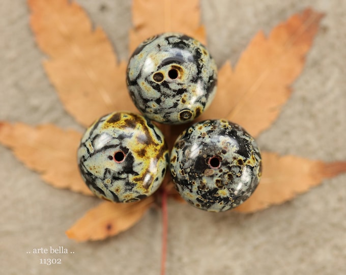 New .. TWILIGHT PLUMPS No. 1 .. 6 Premium Picasso Czech Glass Smooth Rondelle Beads 13x9mm (11302-6) .. jewelry supplies