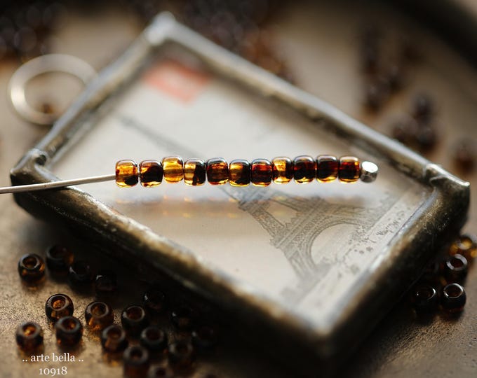 DARK CHOCOLATE SEEDS .. New 500 Premium Japanese Toho Picasso Glass Seed Beads Size 8 (10918-500) .. jewelry supplies