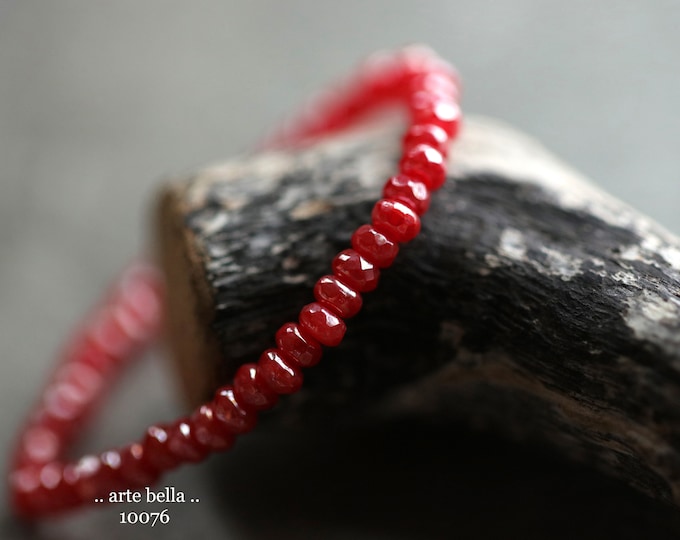 SILVERED RED BITS .. 50 Premium Czech Glass Gem Cut Micro Faceted Rondelle Beads 3x2mm (10076-st) .. jewelry supplies