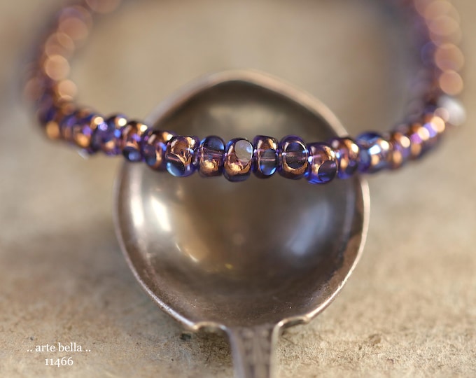 New .. BRONZED SAPPHIRE SEEDS .. 50 Premium Czech Glass Faceted Seed Beads Size 6/0 4x3mm (11466-st) .. jewelry supplies