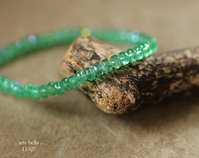 New .. MYSTIC CLOVER BITS .. 50 Czech Glass Faceted Rondelle Beads 2.5x4mm (11527-st) .. jewelry making supplies