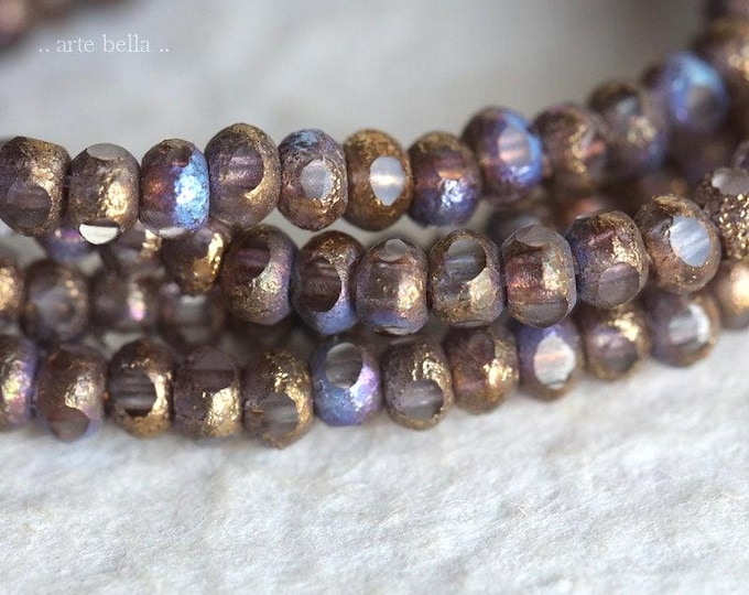 back in stock .. MYSTIC THISTLE SEEDS .. 50 Premium Etched Aurora Borealis Czech Glass Trica Seed Bead Size 6/0 (7559-st)