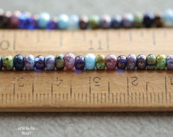 MAJESTIC SEED MIX Nr 8047 .. 20" Premium Luster Picasso tjeckiska glasrandiga pärlmix Storlek 6/0 3 x 4 mm (8047-st)