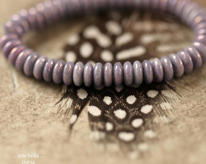 New .. LILAC LUSTER MIX .. 50 Luster Picasso Czech Glass Disc Spacer Beads 6x2mm (11434-st) .. jewelry supplies