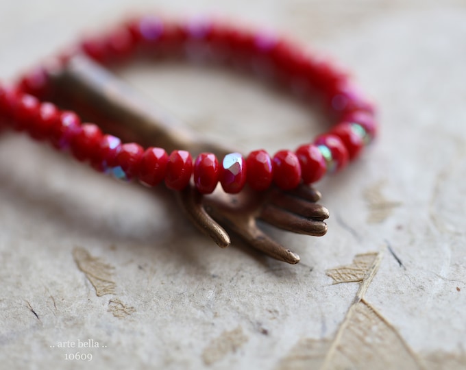 MYSTIC CORAL BITS .. 50 Premium Czech Glass Faceted Rondelle Beads 3x4mm (10609-st) .. jewelry supplies