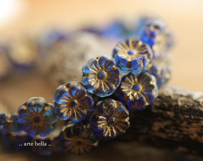 back in stock .. GOLDEN TROPICAL PANSY 9mm .. 16 Etched Czech Glass Hibiscus Flower Beads 9mm (9605-16) .. jewelry supplies