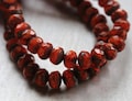COSMOS .. 30 Premium Picasso Czech Glass faceted Rondelle Beads 3x5mm (4743-st) .. jewelry supplies