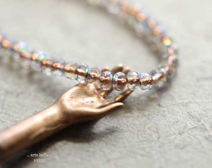 back in stock .. MYSTIC COPPERED BITS .. 50 Premium Czech Glass Faceted Rondelle Beads 2.5x4mm (10530-st) .. jewelry supplies