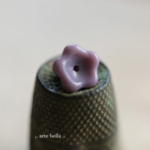 premium glass beads .. LAVENDER BUDS .. 20 Czech Glass Bell Flower Beads 8x6mm (9796-20) .. jewelry supplies