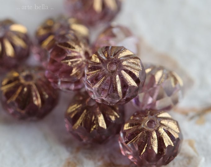 back in stock .. BRONZE SHIMMER CRULLER .. 10 Premium Picasso Czech Glass Cruller Beads 7x10mm (7481-10) .. jewelry supplies