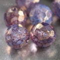back in stock .. SO ME .. 6 Luster Picasso Czech Glass Glass Faceted Round Bead Mix 12mm (2148-6) .. jewelry supplies