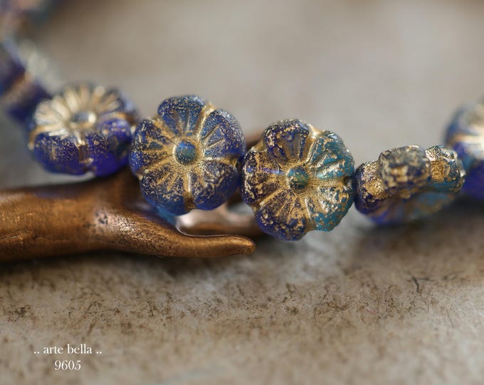 back in stock .. GOLDEN TROPICAL PANSY 9mm .. 16 Rustic Etched Czech Glass Hibiscus Flower Bead Mix (9605-st) .. jewelry supplies