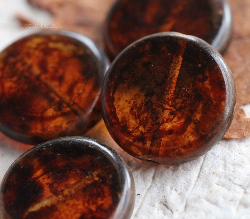czech glass coin beads
