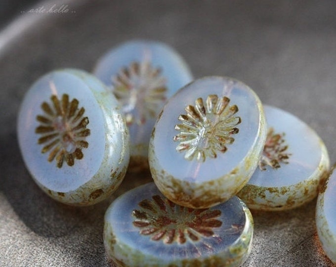back in stock .. LILAC MIST .. 10 Premium Picasso Czech Glass Kiwi Beads 14x10mm (4511-10) .. jewelry supplies