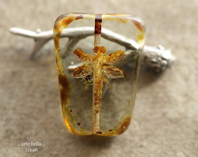 New .. EARTHY WHISPER DRAGONFLIES .. 2 Premium Picasso Czech Glass Dragonfly Bead/Pendants 28x20mm (11246-2) .. jewelry supplies