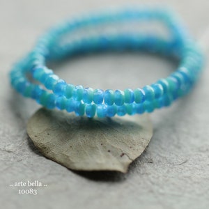 premium glass beads .. SIMPLY BEACHY BITS .. 50 Czech Glass Gem Cut Micro Faceted Rondelle Beads 3x2mm (10083-st) .. jewelry supplies