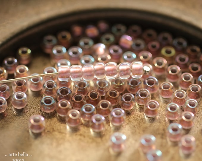 PINK PRINCESS SEEDS .. New 100 Japanese Toho 6/0 Glass Seed Beads 4x3mm (10912-100) .. jewelry supplies