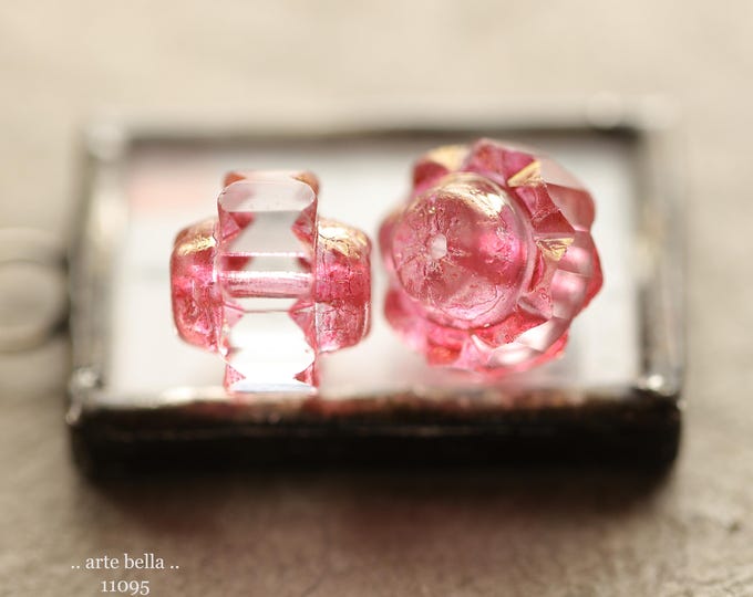 GOLDEN PRINCESS CROWNS .. New 4 Premium Etched Czech Glass Crown Beads 13x15mm (11095-4) .. jewelry supplies