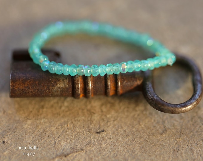 New .. MYSTIC SEA BITS .. 50 Czech Glass Gem Cut Micro Faceted Rondelle Bead Mix 3x2mm (11407-st) .. jewelry supplies