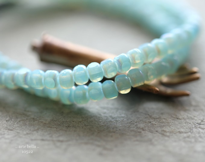 MYSTIC SKY SEEDS .. 50 Premium Czech Glass Trica Seed Bead Size 6/0 (10522-st) .. jewelry supplies