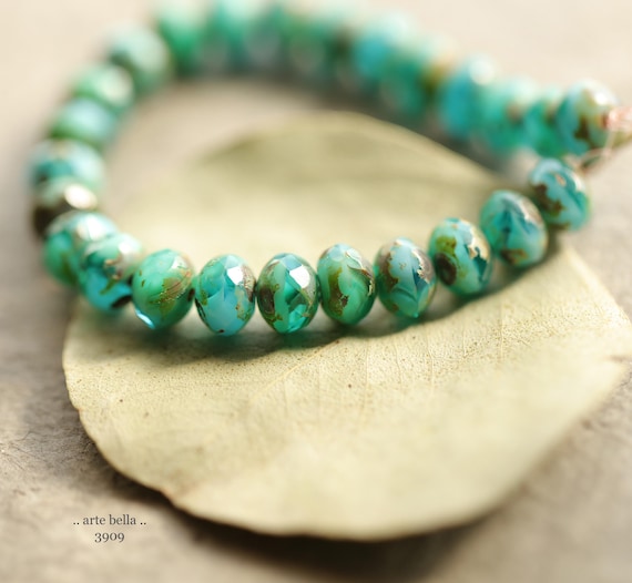 Cuentas Prensadas De Vidrio Checo, Cuentas Pulidas Al Fuego De