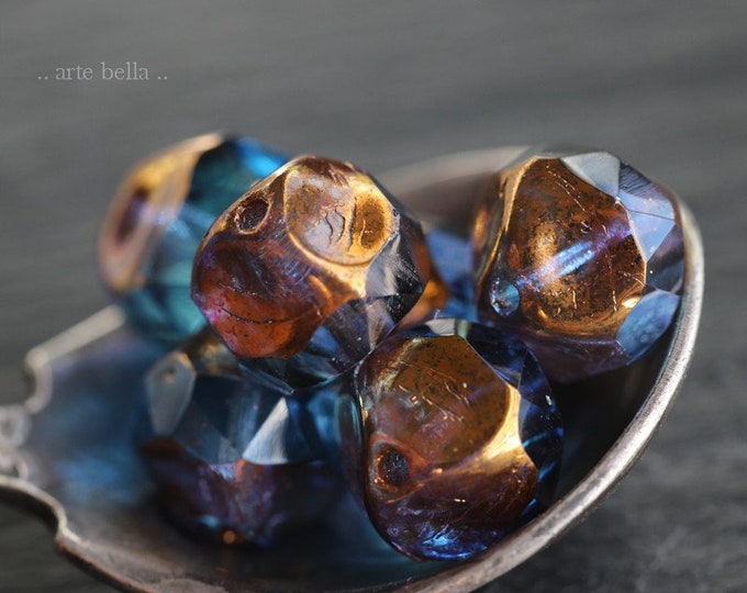 back in stock .. PRINCE No. 2 .. 15 Premium Luster Picasso Czech Glass Baroque Beads 8mm (7488-st) .. jewelry supplies
