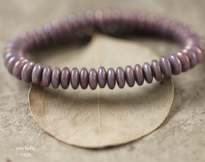 New .. VIOLET LUSTER MIX .. 50 Luster Picasso Czech Glass Disc Spacer Beads 6x2mm (11435-st) .. jewelry supplies