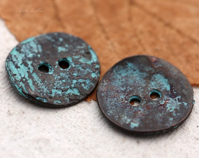 WAVY BUTTON No. 11 .. 4 Mykonos Greek Buttons 16mm (M11-4) .. jewelry supplies