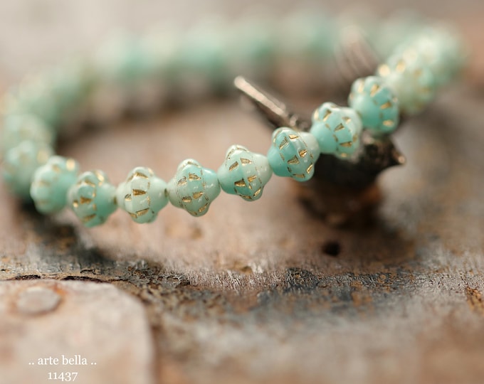 New .. GOLDEN SKY BEBE Saturn's .. 25 Premium Czech Glass Saturn Beads 6mm (11437-st) .. jewelry making supplies