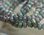 SABRINA 30 Premium Picasso Czech Glass Faceted Rondelle Beads 3x5mm (B37-st)