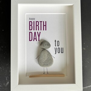 Steinbild, Geschenk zum Geburtstag, Geburtstagsgeschenk, Happy Birthday