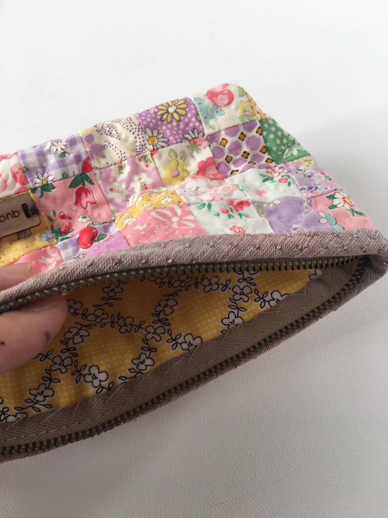 Milly Penny Square Style Patchwork Zippered Pouch