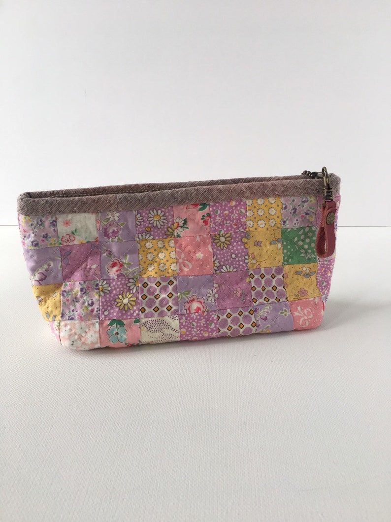 Milly Penny Square Style Patchwork Zippered Pouch