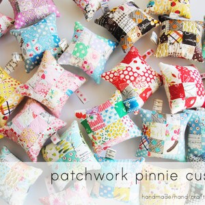 Patchwork pennii Needlebook and Pinnii cushion set: Robin Egg image 5