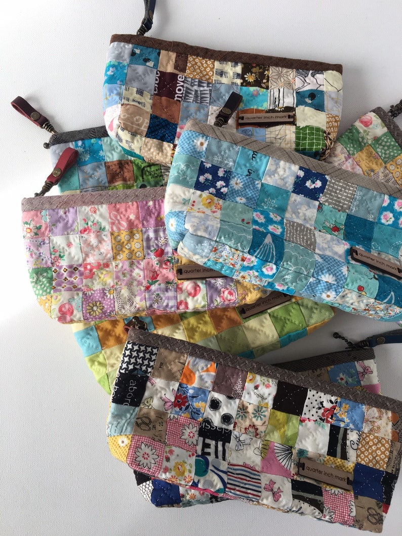 Milly Penny Square Style Patchwork Zippered Pouch