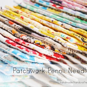 Patchwork pennii Needlebook and Pinnii cushion set: Robin Egg image 4